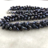 ELEISPL Handcraft Jewelry Genuine Pearls Black 4-5mm lots of Black Beads Necklace #508-8