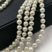 [ELEISPL] 172cm Long Style Sweater Women's Necklace  6-7mm White Freshwater Pearl Small Beads 6mm #22010036