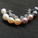 【ELEISPL] Lots 100 Pairs Fresh Water Pearl Studs Earrings Sterling Silver Post