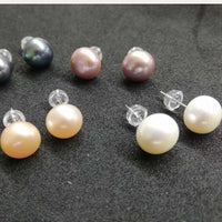 【ELEISPL] Lots 100 Pairs Fresh Water Pearl Studs Earrings Sterling Silver Post