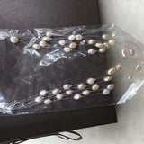 ELEISPL 4 Qty Star Style Multi-strands Baroque Real Pearls Necklace #508-7-5