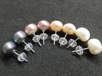 【ELEISPL] Lots 100 Pairs Fresh Water Pearl Studs Earrings Sterling Silver Post