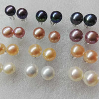 【ELEISPL] Lots 100 Pairs Fresh Water Pearl Studs Earrings Sterling Silver Post