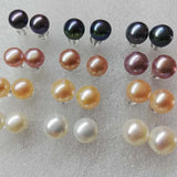 【ELEISPL] Lots 100 Pairs Fresh Water Pearl Studs Earrings Sterling Silver Post