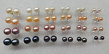 【ELEISPL] Lots 100 Pairs Fresh Water Pearl Studs Earrings Sterling Silver Post