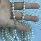 AAA Lots Gorgeous 5-5.5mm Rice Shape White freshwater pearl bracelets Free shipping