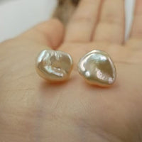 NEW Wholesale 15 Pairs Natural Baroque Pearl Sterling Silver Studs Earrings Mixed