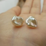 NEW Wholesale 15 Pairs Natural Baroque Pearl Sterling Silver Studs Earrings Mixed