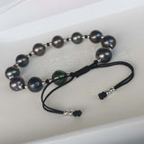 Wholesale Handcraft Jewelry Black Genuine Pearl Bracelet adjust Length