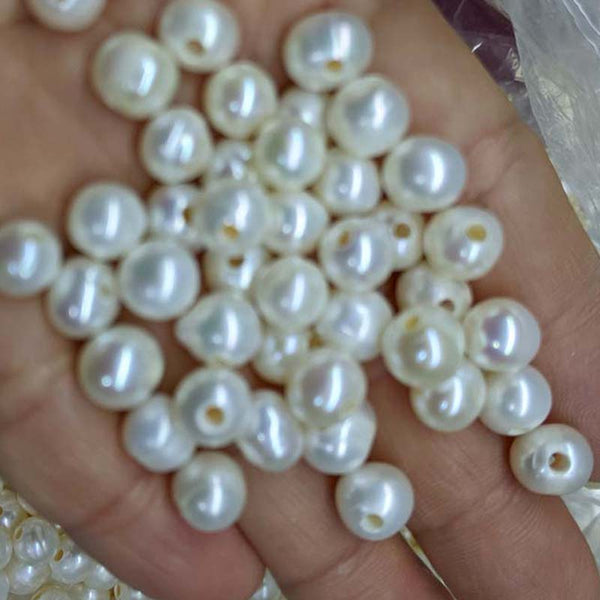 lots 1000g big hole freshwater loose pearls