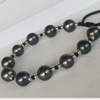 Wholesale Handcraft Jewelry Black Genuine Pearl Bracelet adjust Length