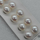 AAA 10 PAIRS 10*11-12mm near dop loose freshwater pearl half drilled