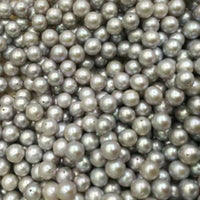 Hall drilled 10 pcs near 9mm round gray freshwater pearl