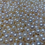 Stunning lots 30 pcs round freshwater pearl 8.5-9mm half drilled beads