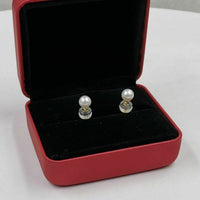 Newly Studs&Dangle AAA round Pearl 18k yellow gold women earring