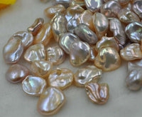 fine 10-15mm  rainbow multi-colors Baroque keshi Pearl 100g loose beads