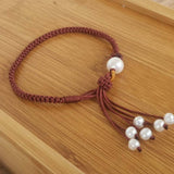 Amazing Handcraft Jewelry For Girl Cord Bangle FW Pearl Bracelet