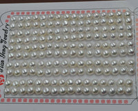 AAA160 pcs (80pairs) 5-6mm genuine freshwater pearl flat beads for earring ring