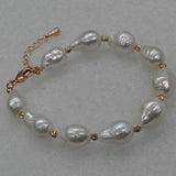 wholesale 5 pieces 9-11mm natural furrow kasumi pearl bracelets