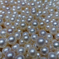 Stunning lots 30 pcs round freshwater pearl 8.5-9mm half drilled beads