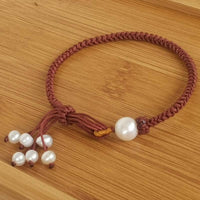 Amazing Handcraft Jewelry For Girl Cord Bangle FW Pearl Bracelet