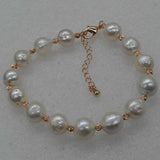 wholesale 5 pieces 9-11mm natural furrow kasumi pearl bracelets