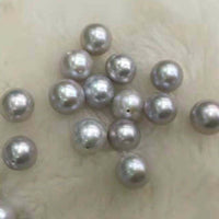 whole sale 10 pcs near 9mm round gray cultured freshwater pearl