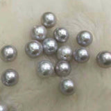 whole sale 10 pcs near 9mm round gray cultured freshwater pearl