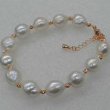 wholesale 5 pieces 9-11mm natural furrow kasumi pearl bracelets