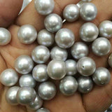 whole sale 10 pcs near 9mm round gray cultured freshwater pearl