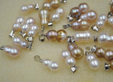 wholesale 50 PCS Natural color "8" shape real Freshwater pearl pendants