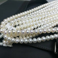 AAA Whole sale 5 strands 8mm freshwater pearl strings near round bread