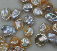 fine 10-15mm  rainbow multi-colors Baroque keshi Pearl 100g loose beads