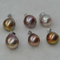 wholesale 7 pcs 11-12mm natural pearl pendants free shipping