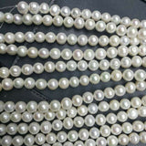 wholesale 10strands white 9mm freshwater cultured pearl near potato round beads