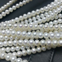 AAA Whole sale 5 strands 8mm freshwater pearl strings near round bread