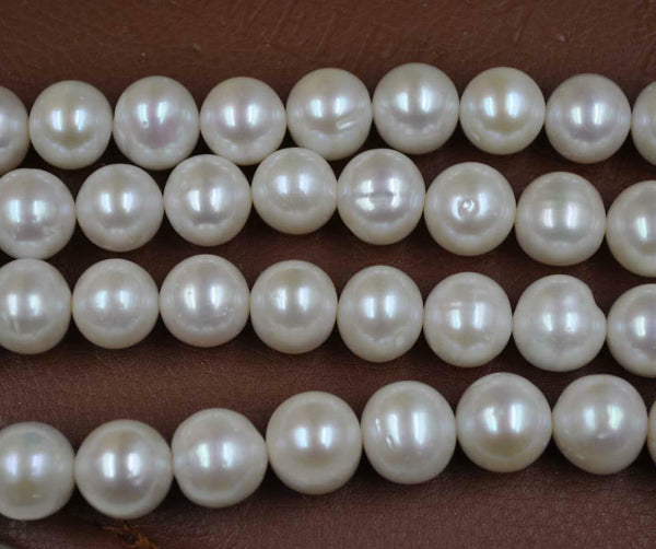 Wholesale 1 strand 11.5-13mm near round white cultured freshwater pearl