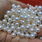 Stunning lots 30 pcs round freshwater pearl 8.5-9mm half drilled beads