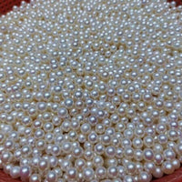 Stunning lots 30 pcs round freshwater pearl 8.5-9mm half drilled beads