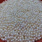 Stunning lots 30 pcs round freshwater pearl 8.5-9mm half drilled beads