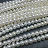 AAA Whole sale 5 strands 8mm freshwater pearl strings near round bread