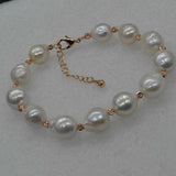 wholesale 5 pieces 9-11mm natural furrow kasumi pearl bracelets