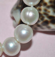 Free shipping 11mm Natural white genuine pearl bracelet