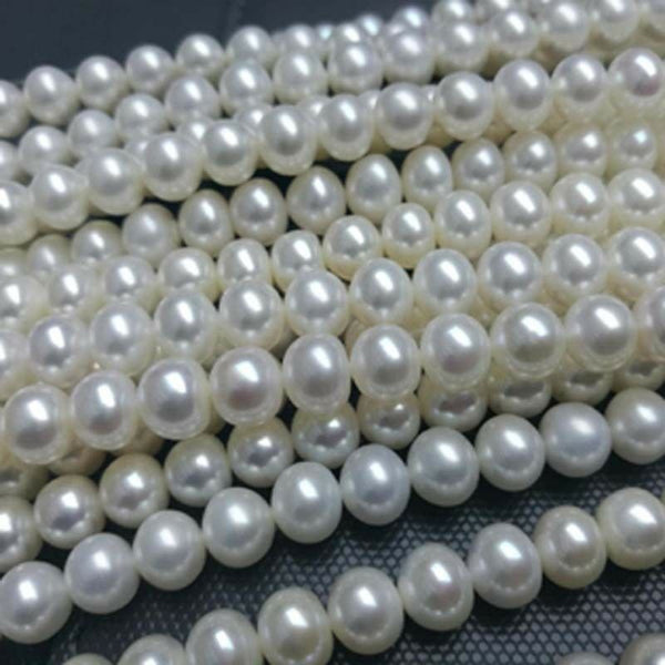 AAA Whole sale 5 strands 8mm freshwater pearl strings near round bread