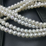 AAA Whole sale 5 strands 8mm freshwater pearl strings near round bread