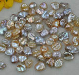 fine 10-15mm  rainbow multi-colors Baroque keshi Pearl 100g loose beads