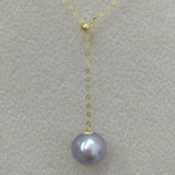 wholesale 5 style AAA round pearl pendant G18K Chain necklace with Certificate