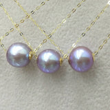 wholesale 5 style AAA round pearl pendant G18K Chain necklace with Certificate