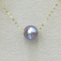 wholesale 5 style AAA round pearl pendant G18K Chain necklace with Certificate