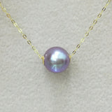 wholesale 5 style AAA round pearl pendant G18K Chain necklace with Certificate